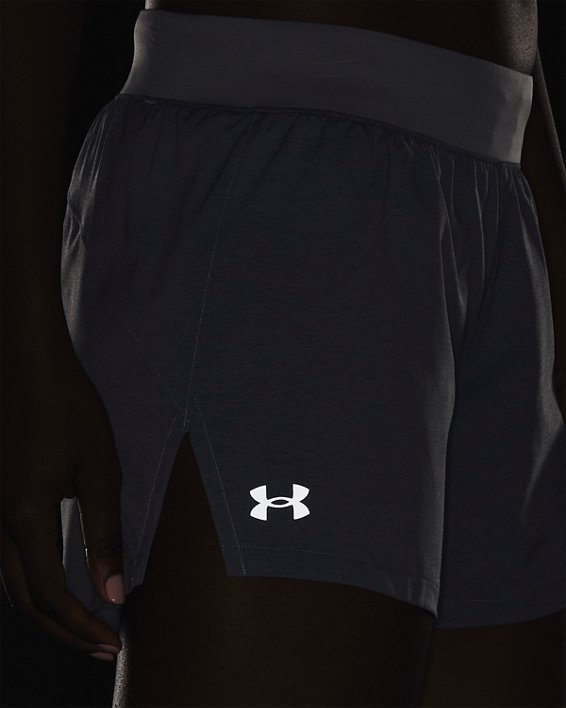 Women's UA Launch SW ''Go Long'' Shorts, Gray, pdpMainDesktop image number 4